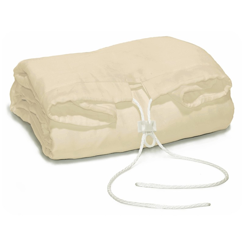 Comfy-Snug Queen Cream Bed Sheet Set - Microfiber - Latex