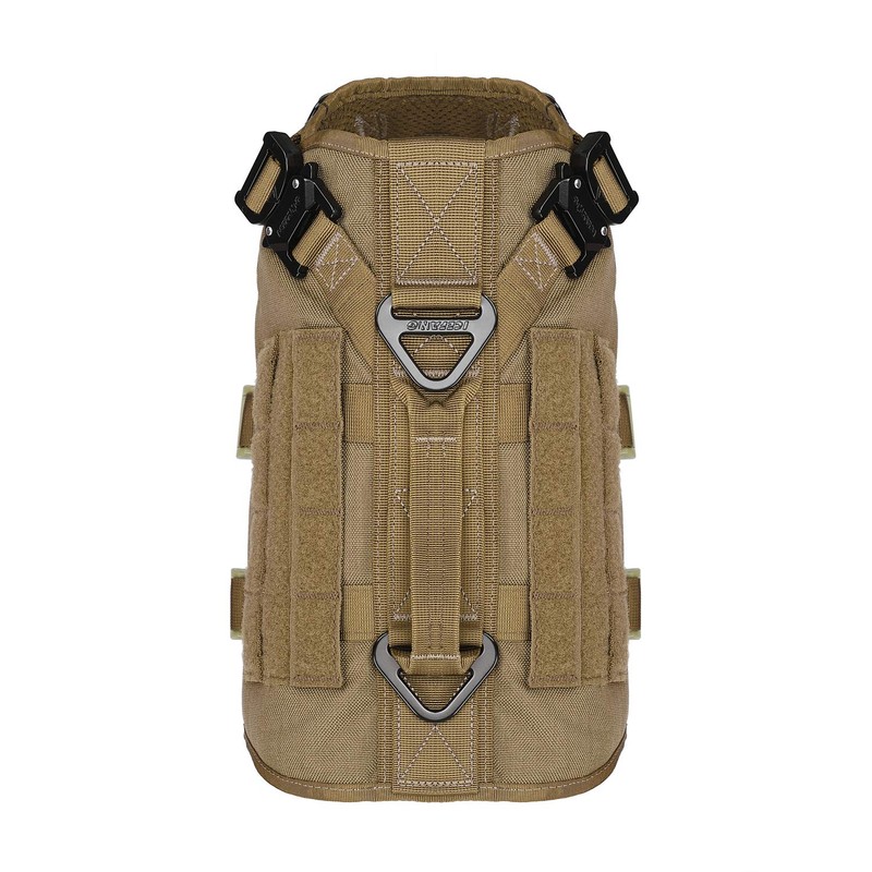 ICEFANG Tactical K9 Operation Harness,6X Buckle,Working Dog MOLLE Vest with