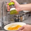 PMELCXD 4 Pieces Dish Brush with Soap Dispenser, Washing Up
