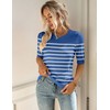 Zeagoo Short Sleeve Sweater Shirts for Women Summer Tops 2024