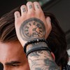 Forge & Foundry Men's Genuine Interwoven Leather Braided Bracelet with