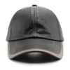 Gorra de béisbol de piel sintético clásico lavada, unisex, color