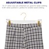 Amber Home 14.17" Solid White Wooden Pant Skirt Hangers with