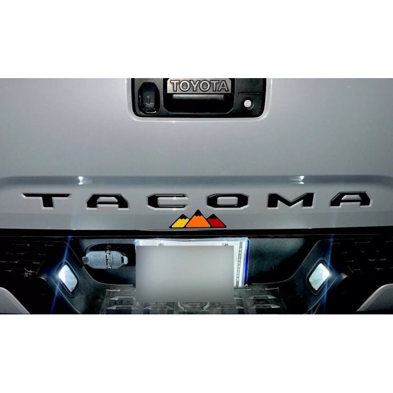 n/a Red Retro Adventure Mountain Tri-color sticker For Toyota