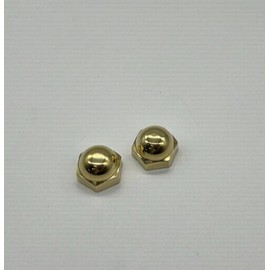 diycycleparts * POLISHED * DNA SPRINGER LOW BRASS TOP ACORN NUTS upper springs chopper bobber