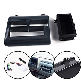G-PLUS Molded Radio Dash Kit Pocket Bezel Panel Compatible with 1988-1996 Chevy & GMC,Complete Single Din Dash Kit+Wire Harness + Antenna Adapter Blue