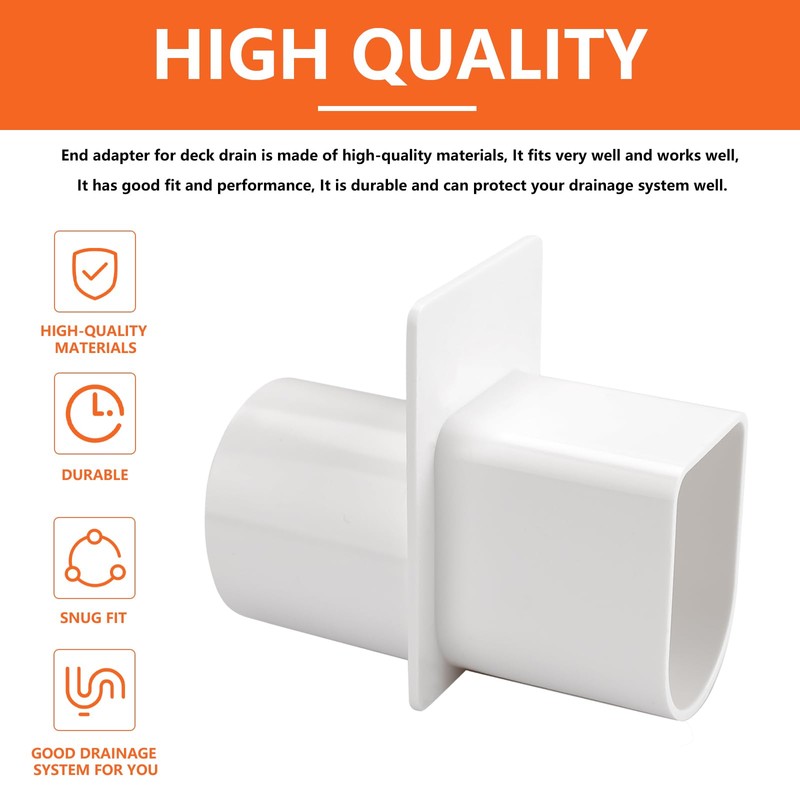 DEA End Adapter for Deck Drain fit for Stegmeier Channel