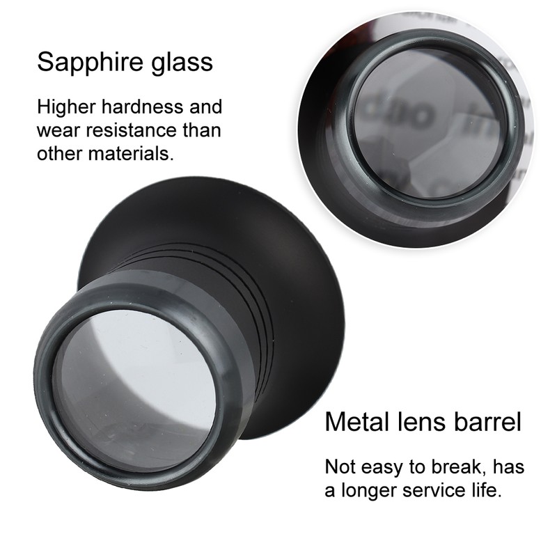 Magnifying Glass Sapphire Glass Metal Lens Barrel Watches Repairing Magnifier