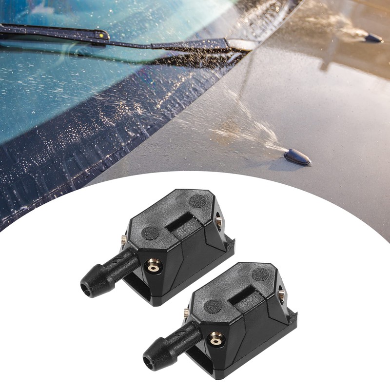 ACROPIX Universal Adjustable Windshield Wiper Washer Nozzle Spray Jet Black