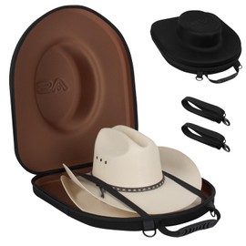 Anysiny Hat Box for Travel-Crush Proof Hat Travel Case for Cowboy Hats Holder Storage Box Organizer Cap Carrier with Adjustable Carry Strap