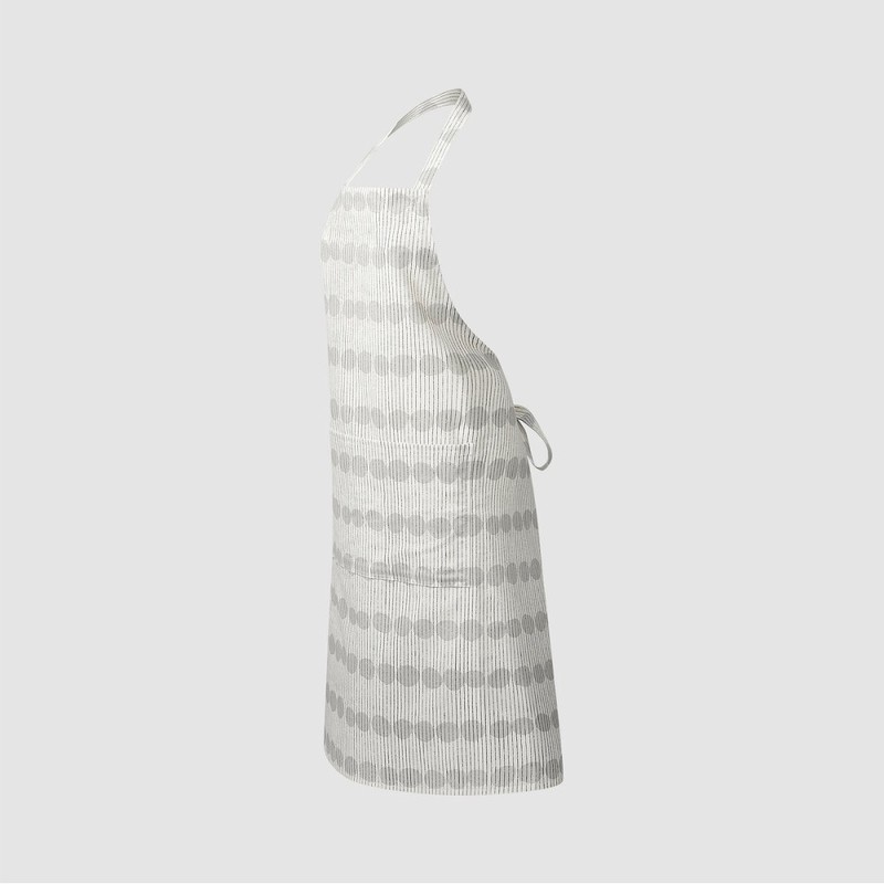 JAJU [JAJU] Drawing Dot Cotton Apron_90_Ivory