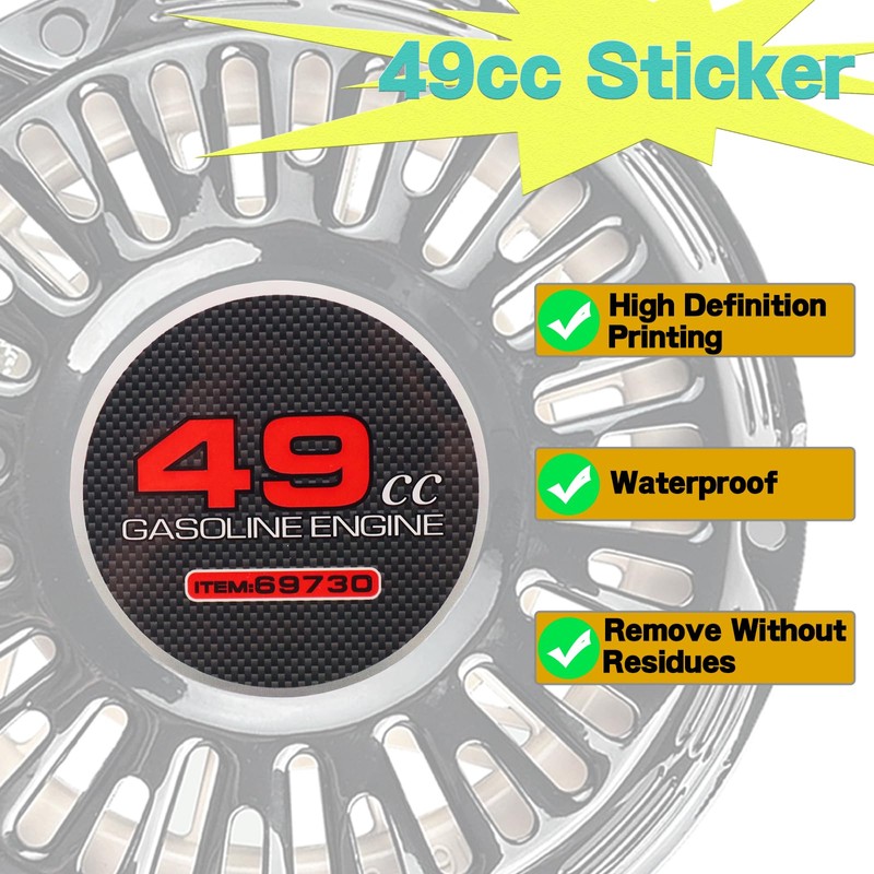 2pcs Pull Starter Sticker 49cc Modified Mini Bike Stickers for