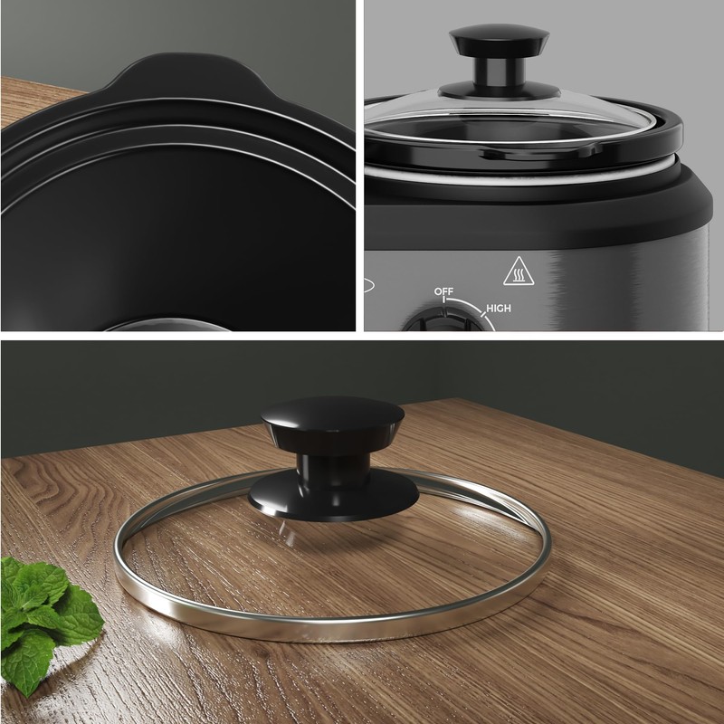 Sunvivi Dual Slow Cooker, Buffet Server & Warmer with 2