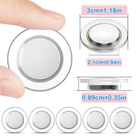 Grtard 45 Pcs Round Whiteboard Magnets, Fridge Magnet, Round Refrigerator Magnets, Decorative Magnets for Teacher Supplies, School, Office, and Home, (Clear, 3cm/1.18 inch)