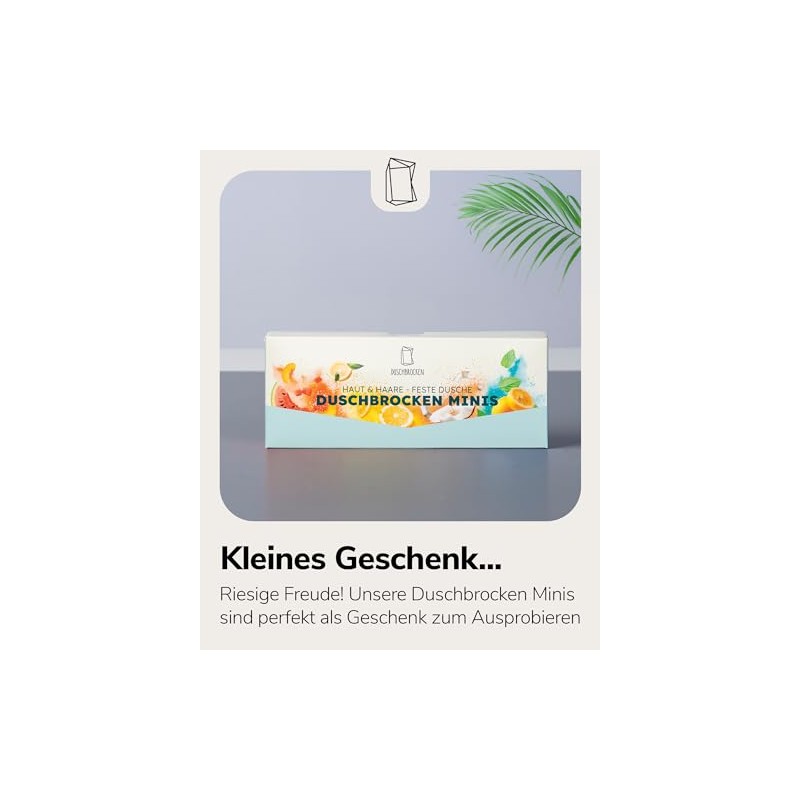 Duschbrocken Travel Size Shower Soap [pH Skin Neutral 5.5] Solid