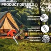 4/8/12/ Pack Screw in Tent Stakes Heavy Duty,8 Inch Ground