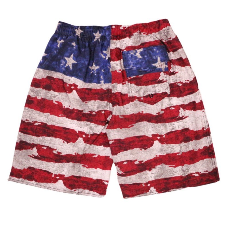 MILANKERR Men's Swim Trunk (S(30"-32"), Flag)