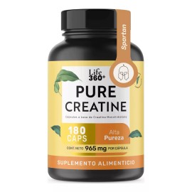 Life360+ Pure Creatine 180 Cápsulas Creatina Monohidratada Suplemente alimenticio