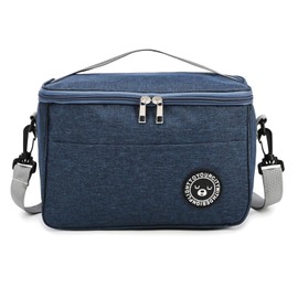 TUXUNQING Cool Bag 5.5 L, Small Cool Bag, Foldable Cool Bag, Picnic Bag, Lunch Bag, Portable Cool Bag, Suitable for Travel, Picnic, Hiking, BBQ (Blue/5.5L/24 x 14 x 17 cm)