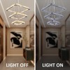 diisunbihuo Modern Crystal Chandeliers LED Square Chandelier Pendant Lights Chandelier