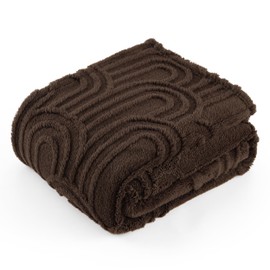 Bedsure Dark Brown Throw Blanket for Women - Super Soft & Cozy, Fleece Blankets for Girls, Ideal for Couch & Bed, 50x60 Inches