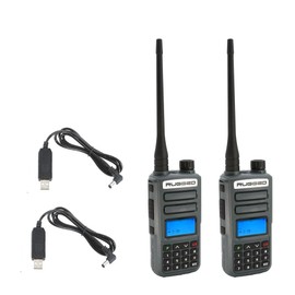 Rugged Radios 2-Pack GMRS Two Way Handheld Radio Walkie Talkie with Optional USB Charger Included for Hiking Camping Overlanding Off Road