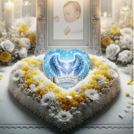 Urnas de bebé de ángel azul para cenizas, urna de bebé personalizada y urnas decorativas para bebés y bebés para recuerdos de bebés o pequeñas urnas para cenizas niño o niña bebés