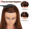S-noilite 100% Human Hair Mannequin Head Hairdresser Practice Styling Cosmetology
