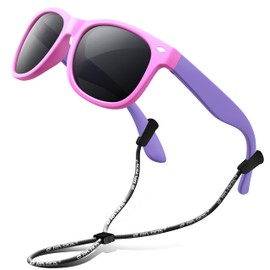 Rivbos RBK004 Kids’ Sunglasses, Polarized Lenses, Rubber Frame, UV Protection -