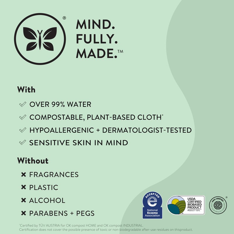 The Honest Company Clean Conscious Multi-Use Wipes Hypoallergenic Unscented for