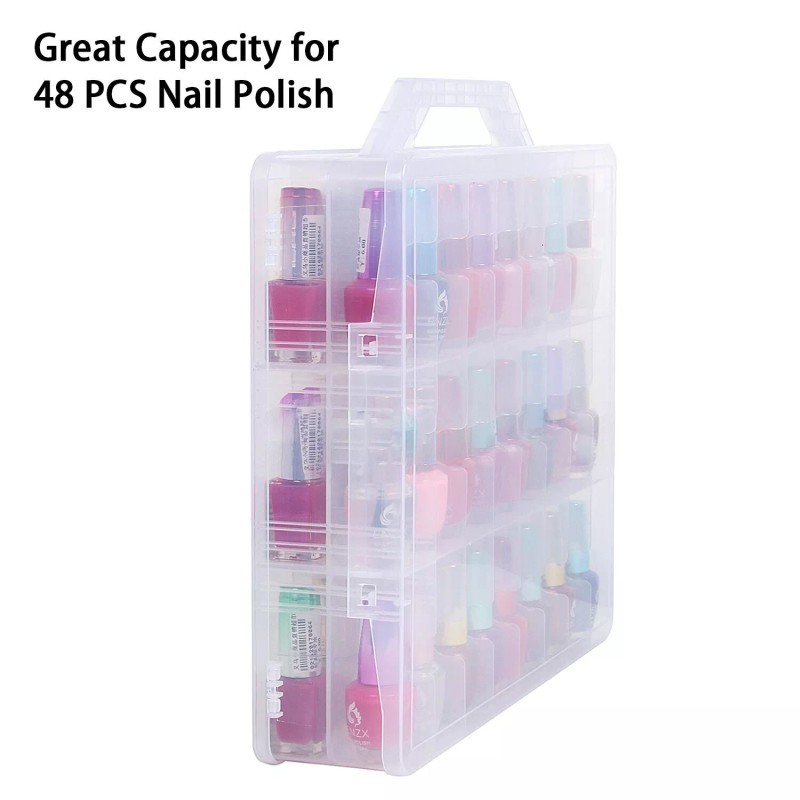 KISSBUTY Universal Nail Polish Holder Organizer for 48 Bottles Adjustable