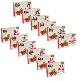 Bakol Jel Dessert - All Natural Vegan Dessert Mix - Kosher - Halal - No Artificial Sweeteners Flavors or Colors – Raspberry Flavor (PACK OF 12)