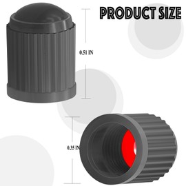 MEAJOO 15PCS Tire Valve Stem Caps, Corrosion Resistant, with O Rubber Ring, Airtight Seal Heavy Duty Dustproof Tire Valve Stem Covers for Cars, SUV, Trucks, Bikes, Motorcycles, Bicycles(Gray)