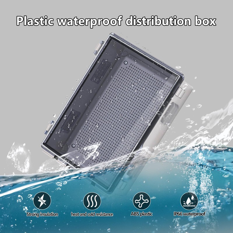 Animacyn ABS Electrical Junction Box, Ventilated Design, Cable Grommets, IP65