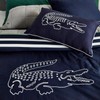Lacoste Big Croc 3-Pc. 100% Percale Cotton Comforter Set, Navy,