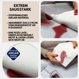 AROBA 50 x Airlaid Cutlery Napkins (Red, 32 x 40 cm), High-Quality Napkin Pockets, Ready-Folded Cutlery Pockets, Fabric-Like Airlaid Napkins