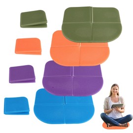 Outdoor Seat Cushion - Foldable XPE Foam Seat Pad - Set of 4 in Blue, Green, Orange, Purple - Waterproof and Lightweight