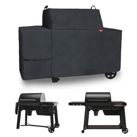 Cover Geny Grill Cover Fits Traeger Grills Woodridge Pro Electric Wood Pellet Grill and Smoker TFB97JLH,Outdoor Full-Length Heavy Duty Waterproof 600D Cover Compared to Traeger BAC776