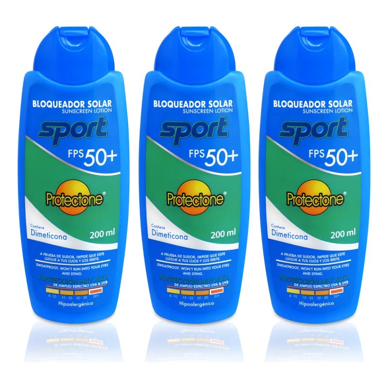 Bloqueador Solar Fps 50+ Sport 3 Piezas