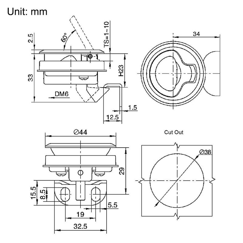 Seadoo Slam Latch - Replacement for Latch Hatch Round Pull