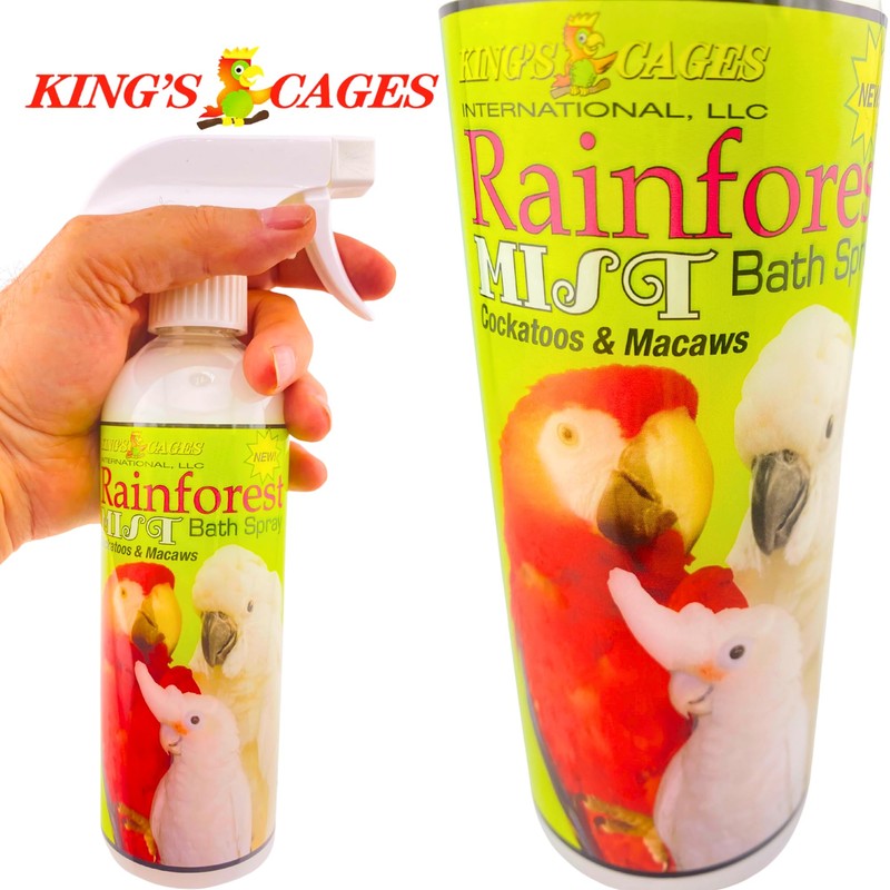 King's Cages Rainforest Mist White Spray 17 oz. Feather Conditioning