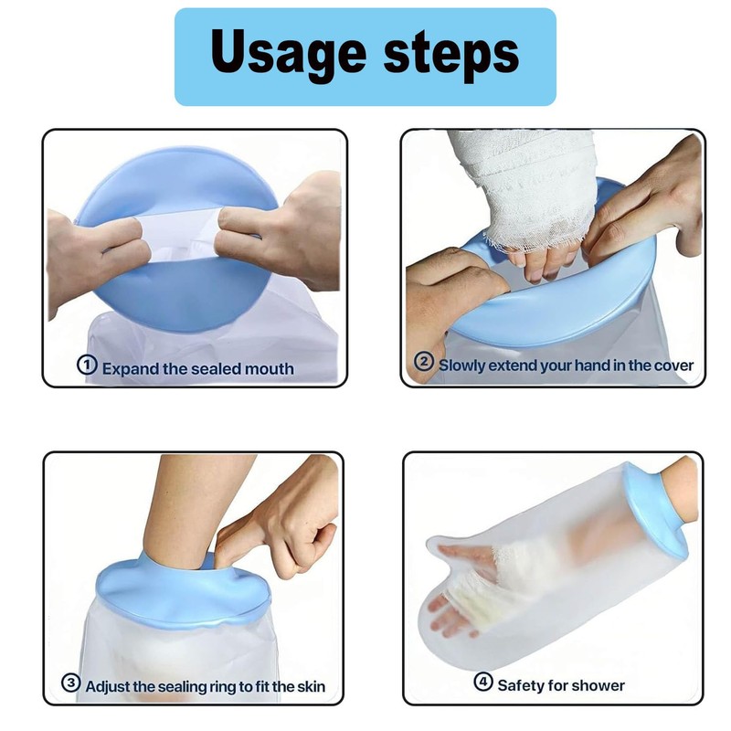 Waterproof Leg & Arm Cast Cover for Shower Reusable, Soft