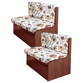 FUANGUI RV Dinette Cushion Covers Stretch Camper Cushion Cover Booth Seats Replacement RV Cushion Covers Washable Sofa Furniture Protector (B4, 2 Bench Cover & 2 Backrest Cover)