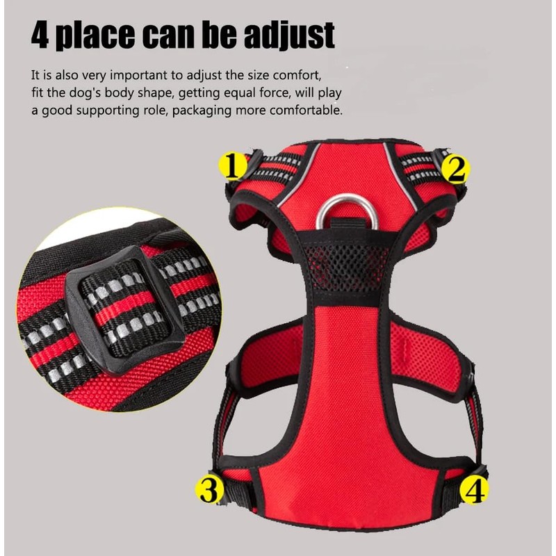 WINHYEPET True Love No Pull Dog Harness Extra Reflective Pet