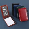 Mini Notebook with Calculator Leather Journal Working Small Notebook Notepad