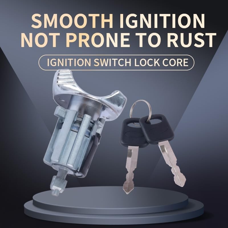 Ignition switch lock cylinder with key, Compatible with Ford 1993-1996