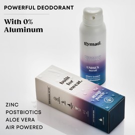 Gymati Natural Deodorant Body Spray – Aluminum-Free, Plant-Based Blend with Aloe & Zinc, Long-Lasting Odor Protection, Luxury-Inspired Scent Unisex Pack of 3