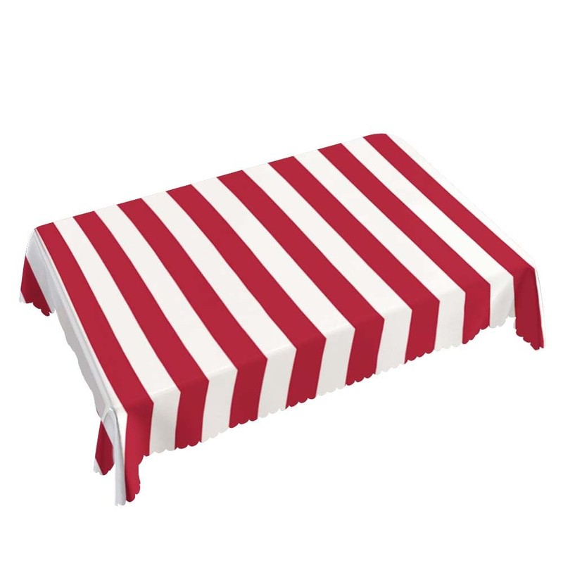 Walmsco Tablecloth Red White Striped Decor For Dining Room Kitchen