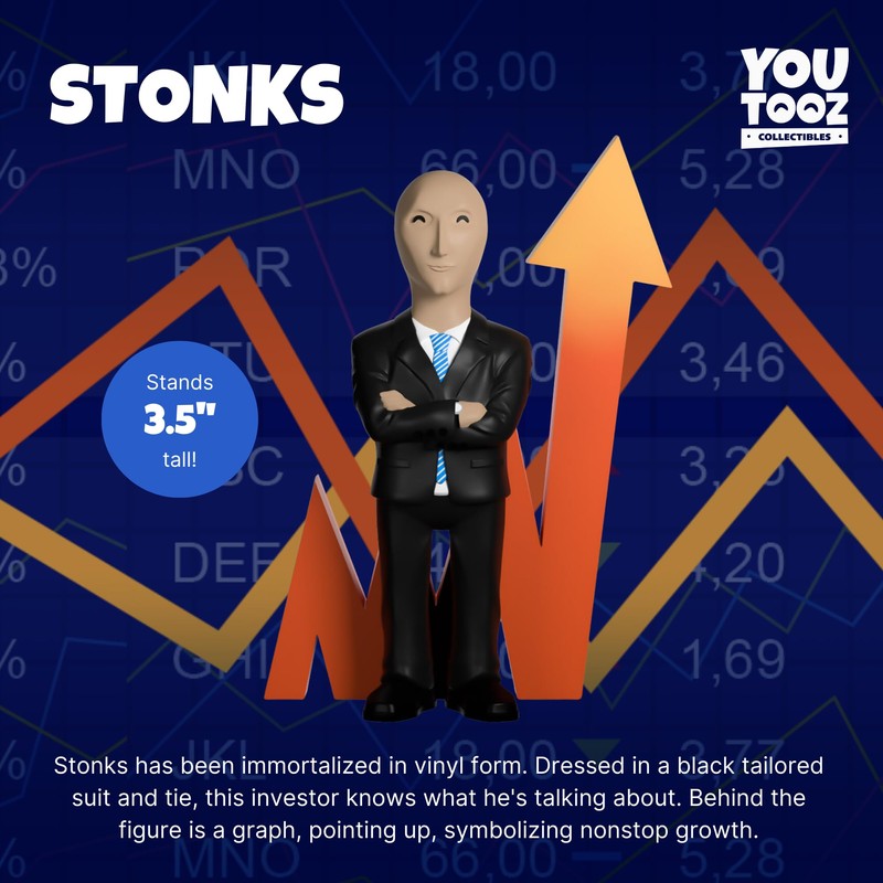 Youtooz Stonks 3.5" Inch, Stonks Vinyl Figure Meme Collection