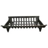 GHP CG24 24 in. Cast Iron Fireplace Grate44; Black